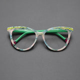 Dina Acetate Cat Eye Glasses Frame Cat Eye Frames Southood Green 