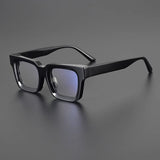 Dino Acetate Rectangle Glasses Frame Rectangle Frames Southood Bright Black 
