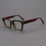 Dino Acetate Rectangle Glasses Frame Rectangle Frames Southood Green Red 