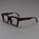 Dino Acetate Rectangle Glasses Frame Rectangle Frames Southood Leopard 