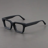 Dino Acetate Rectangle Glasses Frame Rectangle Frames Southood Matte Black 
