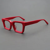 Dino Acetate Rectangle Glasses Frame Rectangle Frames Southood Red 