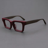 Dino Acetate Rectangle Glasses Frame Rectangle Frames Southood Red Green 