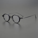 Drew Round Titanium Glasses Frame Round Frames Southood Black Big 