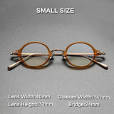 Drew Round Titanium Glasses Frame Round Frames Southood Tea Small 