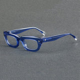 Eaman Vintage Acetate Glasses Frame Geometric Frames Southood C3 Blue 
