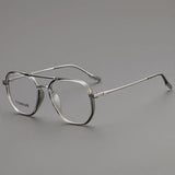 Ean Vintage TR90 Titanium Eyeglasses Frame Aviator Frames Southood Light Gray 