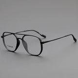Ean Vintage TR90 Titanium Eyeglasses Frame Aviator Frames Southood Matte Black 
