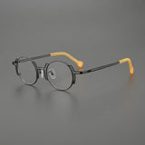 Eiko Niche Designer Titanium Glasses Frame Round Frames Southood Black 
