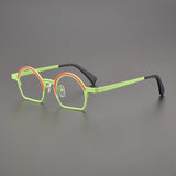 Ellison Retro Round Titanium Optical Glasses Frames Round Frames Southood Red Green 