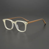 Elmer Retro Rectangle Glasses Frame Rectangle Frames Southood BeigeTea 