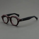 Felton Vintage Acetate Glasses Frame Geometric Frames Southood Matte Red Black 