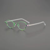 Flora Ultralight Titanium Glasses Frame Cat Eye Frames Southood Green 