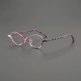 Flora Ultralight Titanium Glasses Frame Cat Eye Frames Southood Pink 