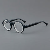 Fonda Acetate Round Retro Glasses Frame Round Frames Southood Black 