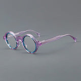 Fonda Acetate Round Retro Glasses Frame Round Frames Southood Purple 