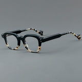 Ford Vintage Rectangle Acetate Glasses Frame Rectangle Frames Southood Black Amber 