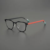 Fran Designer Titanium Glasses Frame Cat Eye Frames Southood Black 