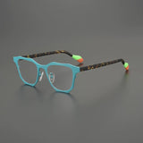 Fran Designer Titanium Glasses Frame Cat Eye Frames Southood Blue 