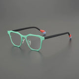 Fran Designer Titanium Glasses Frame Cat Eye Frames Southood Green 