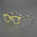 Fran Designer Titanium Glasses Frame Cat Eye Frames Southood Yellow 