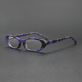 Francis Vintage Oval Eyeglasses Frame Oval Frames Southood Purple Leopard 