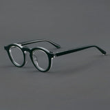 Gail Retro Round Acetate Glasses Frame Round Frames Southood Green Clear 