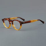 Garey Vintage Acetate Glasses Frame Round Frames Southood Tea Yellow 
