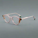 Giggs Vintage Round Acetate Glasses Frame Round Frames Southood Pink 