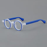 Giusy Round Acetate Eyeglasses Frame Round Frames Southood Blue 