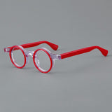Giusy Round Classical Acetate Eyeglasses Frame Round Frames Southood Red 