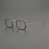 Gnine Ultralight Titanium Glasses Frame Rectangle Frames Southood Black Gun 