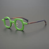 Hagly Vintage Acetate Glasses Frame Geometric Frames Southood Green 