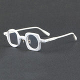 Hagly Vintage Acetate Glasses Frame Geometric Frames Southood White 