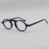 Jared Retro Acetate Glasses Frame Oval Frames Southood Black 