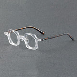 Jed Retro Punk Acetate Optical Glasses Frame Geometric Frames Southood C2Clear leopard 