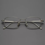 Johnny Vintage Titanium Eyeglasses Frame Rectangle Frames Southood Gun 