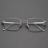 Johnny Vintage Titanium Eyeglasses Frame Rectangle Frames Southood Silver 