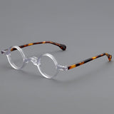 Jordi Small Round Acetate Glasses Frame Round Frames Southood Clear 