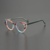 Judy Colorful Acetate Eyeglasses Frame Cat Eye Frames Southood Matte Red Blue 