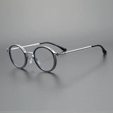 Kay Retro Round Optical Metal Glasses Frame Round Frames Southood Gun Black 