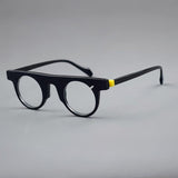 Kent Acetate Round Retro Glasses Frame Round Frames Southood Black 