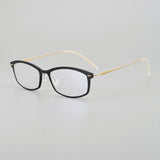 Keychell Ultra light Titanium Geometric Glasses Frame Geometric Frames Southood Black gold 