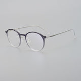 Kilworth Ultra light Titanium Round Glasses Frame Round Frames Southood Gradient gray 
