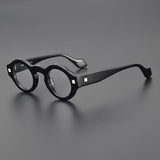 Kip Vintage Acetate Glasses Frame Round Frames Southood Black 
