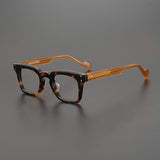Lanzo Retro Acetate Glasses Frame Rectangle Frames Southood Leopard 