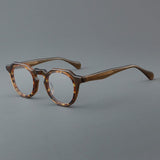 Laren Vintage Acetate Glasses Frame Round Frames Southood Tea Leopard 