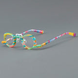 Lennon Personality Funny Small Acetate Glasses Frame Round Frames Southood Multicolor 