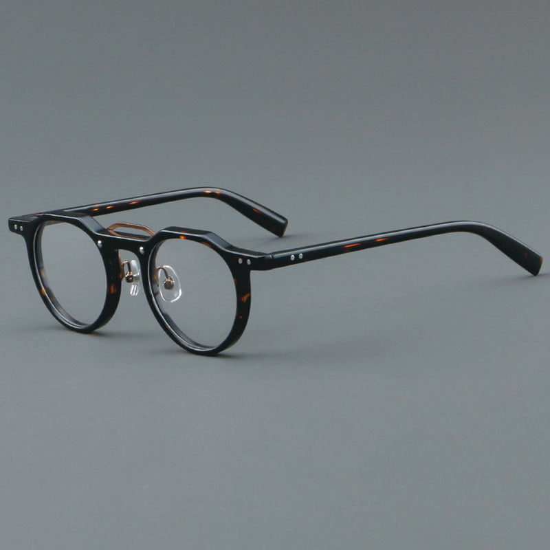 Leif Retro Small Round Acetate Glasses Frame