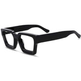 Lew Vintage Square Acetate Glasses Frame Rectangle Frames Southood Black 